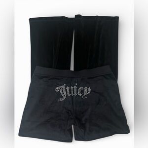 Classic Juicy Couture Black Track Pants. Medium